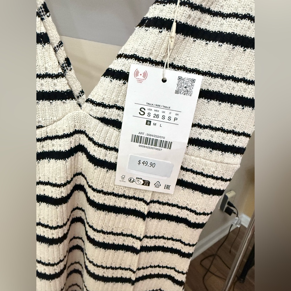NWT Zara Rustic Midi Dress - Picture 5 of 5